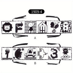 Soft Baby Cloth Book & Cards Set, High Contrast Educational Toy for Boys Girls