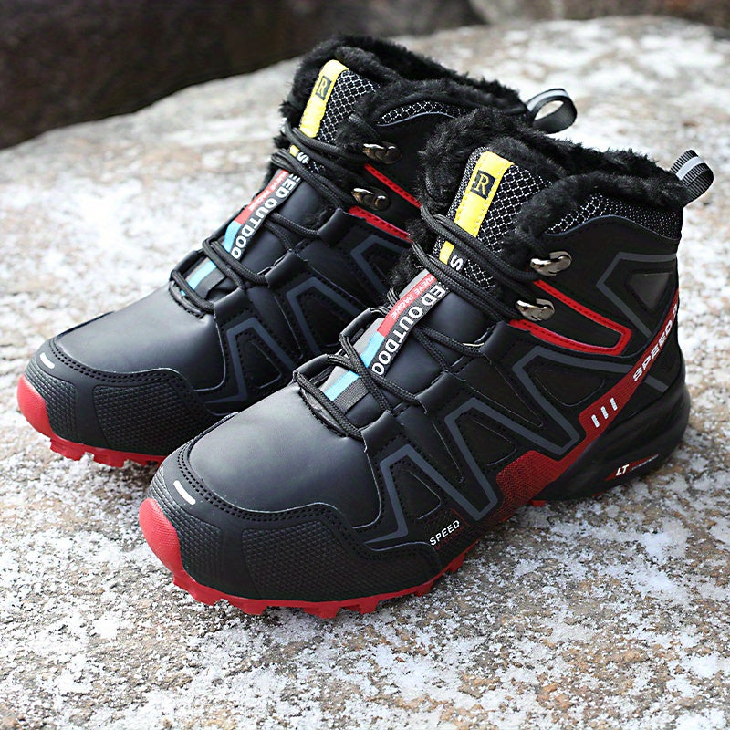 Men's Plush Lining Snow Boots Anti Slip Thermal Platform Winter Boots
