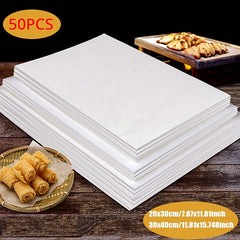 50pcs Parchment Paper Air Fryer Liners Non stick Heat Resistant Grill