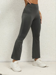 Flared Legs Yoga Pants High Stretch Tummy Control Casual Running Pants