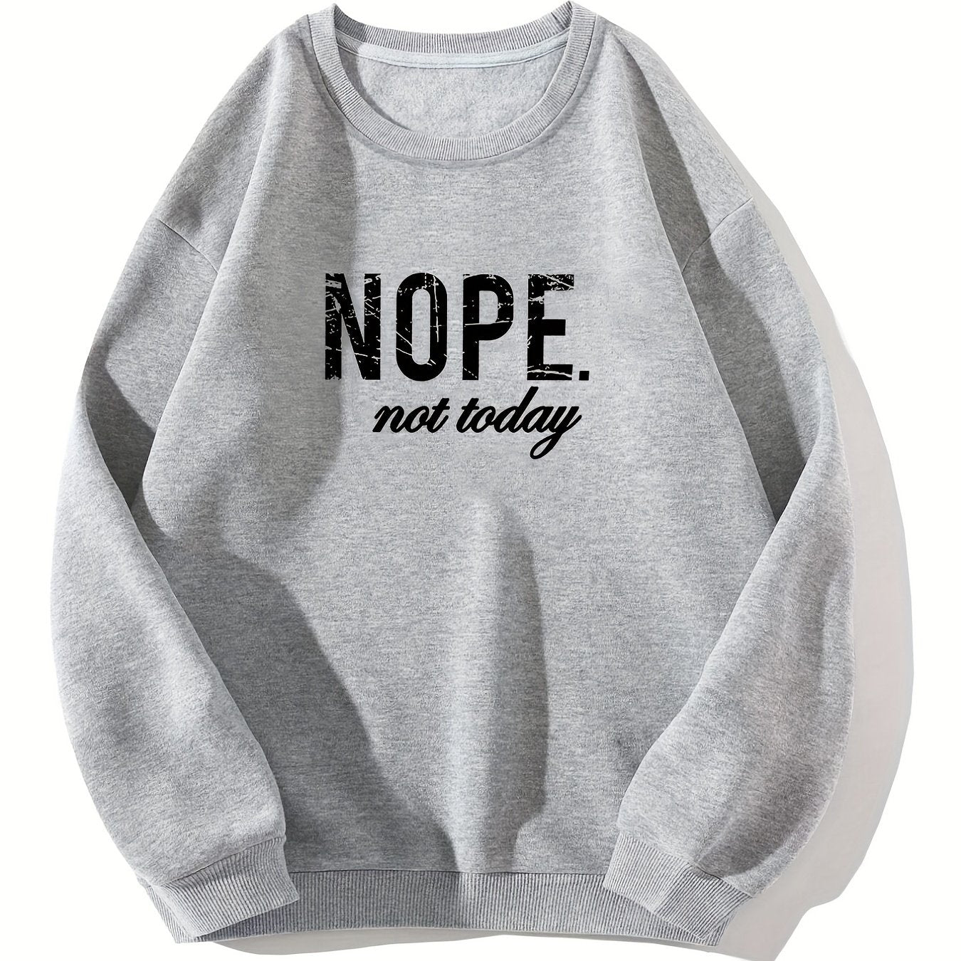 Letter Print Pullover Sports Sweatshirt for Women