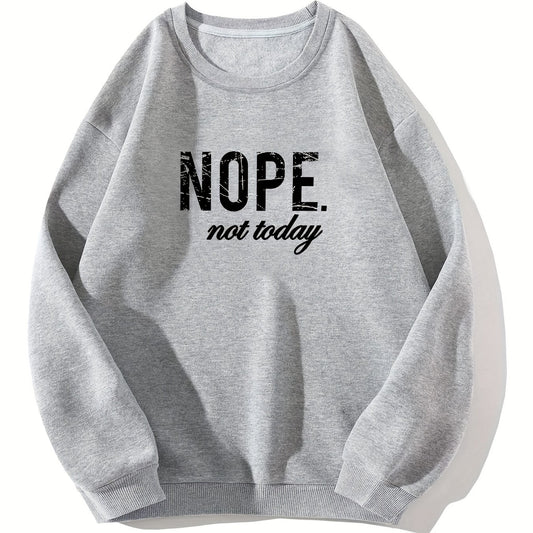Letter Print Pullover Sports Sweatshirt for Women