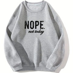 Letter Print Pullover Sports Sweatshirt for Women