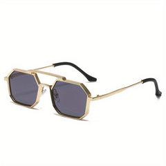 Y2K Geometric Metal Sunglasses Top Bar UV400
