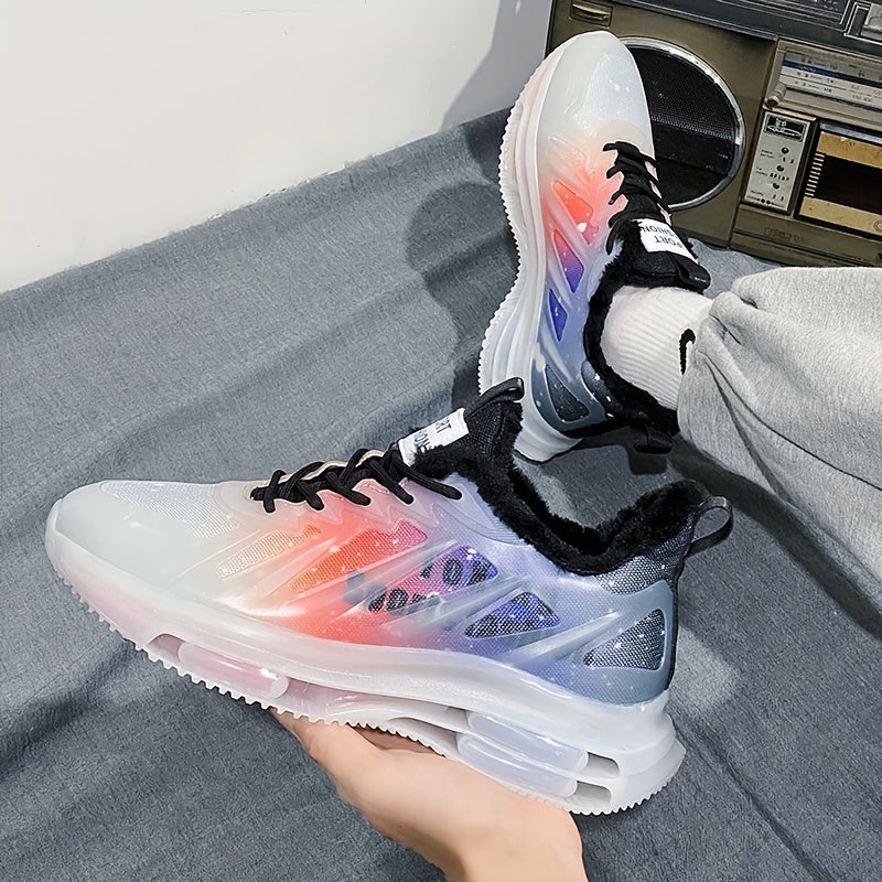 Men's Fuzz Lined Athletic Sneakers - Shock Absorbing & Breathable