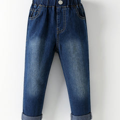 Toddler Boys Stretch Denim Jeans Elastic Waist Kids Clothes