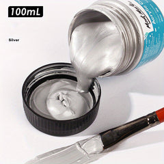 Metallic Acrylic Paint 100ml 3 38oz Bottles Rich Pigments Non Toxic Paint