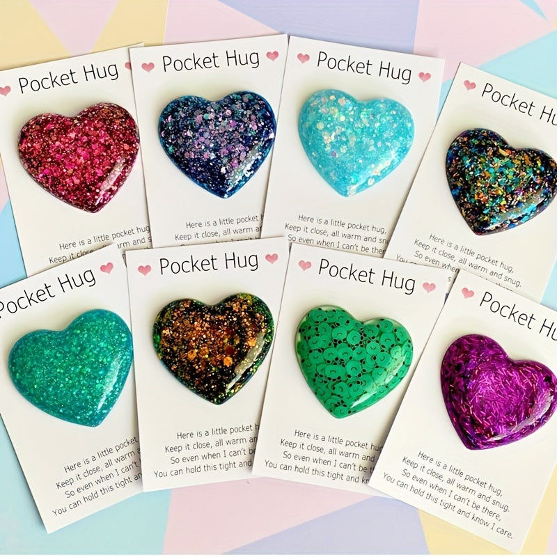 Pocket Hug Heart & Card Set - Encouraging Gift for Birthday or Valentine