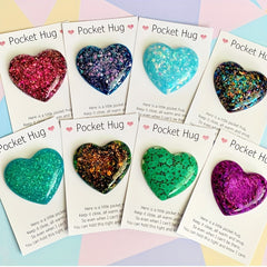 Pocket Hug Heart & Card Set - Encouraging Gift for Birthday or Valentine