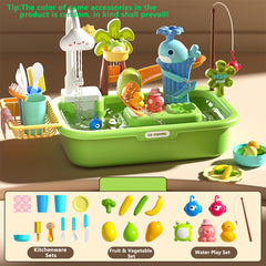 Kids Fishing Toy Sandbox Water Table Toy for Pretend Play
