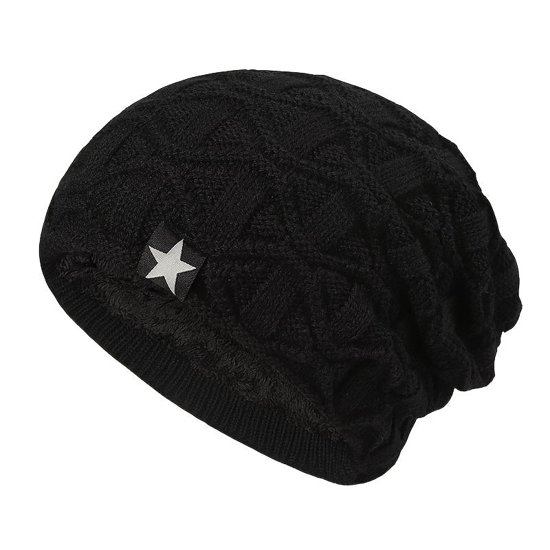Winter Beanies Velvet Knitted Warm Hat Ear Protection Hat