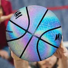 Reflective Basketball for Night Games Glows in Dark