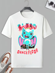 Men's Dance Floor Print T shirt Active Slightly Stretch Breathable Tee
