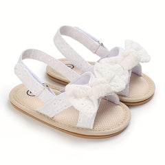 Bowknot Open Toe Sandals for Baby Girls Soft Sole Anti skid