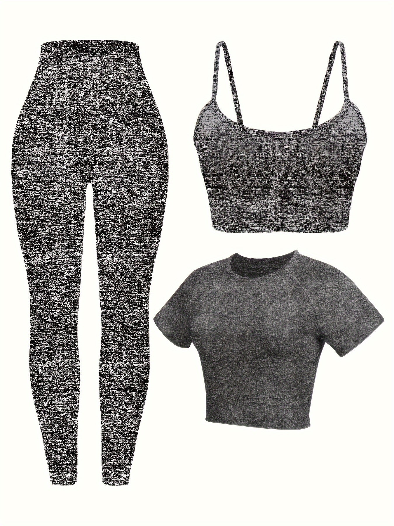 3-Piece Yoga Sports Set for Women's Fitness Gym & Yoga