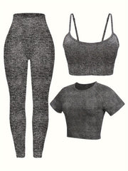 3-Piece Yoga Sports Set for Women's Fitness Gym & Yoga