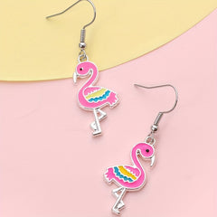 Cartoon Flamingo Earrings Holiday Party Girls Accessories