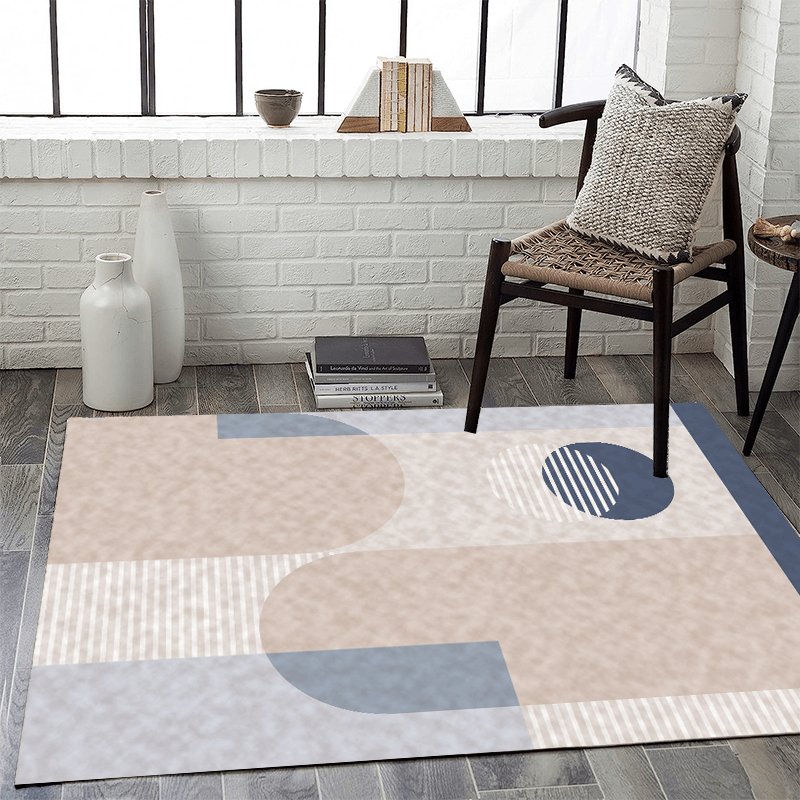 Fluffy Faux Wool Area Rug Non-slip Modern Large Carpet