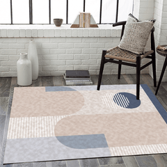 Fluffy Faux Wool Area Rug Non-slip Modern Large Carpet