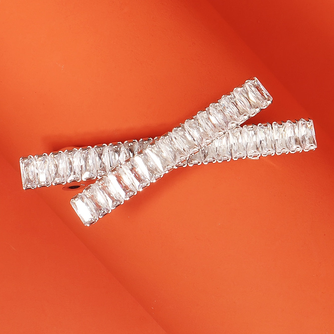 Crystal Hairpin Barrette Bridal Rhinestone Hair Clips Ponytail Holder