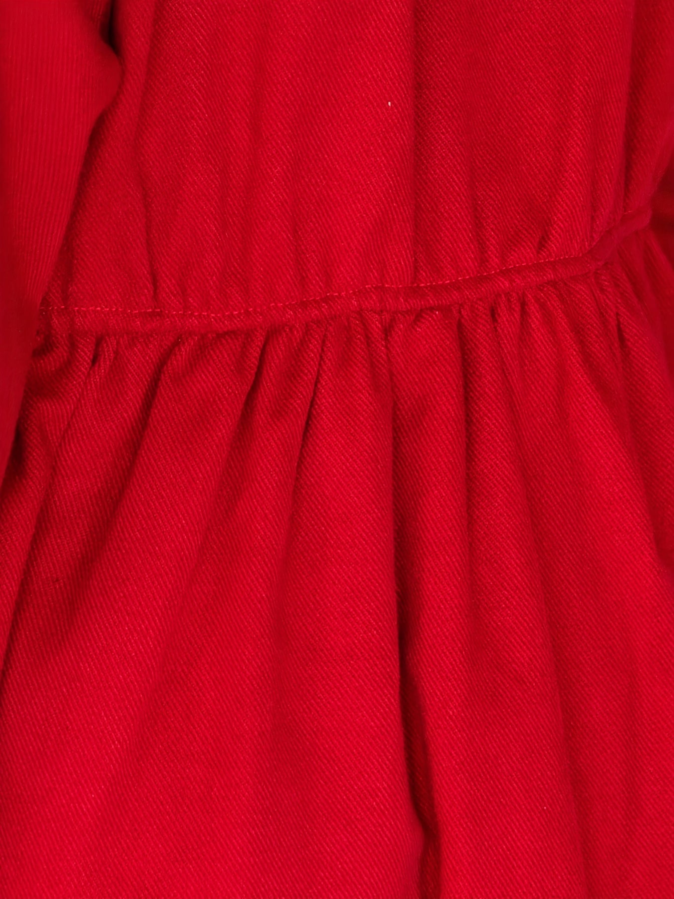 Comfy Cotton Button Long Sleeve Collar Dress Girls' Dress For Party Fall Winter