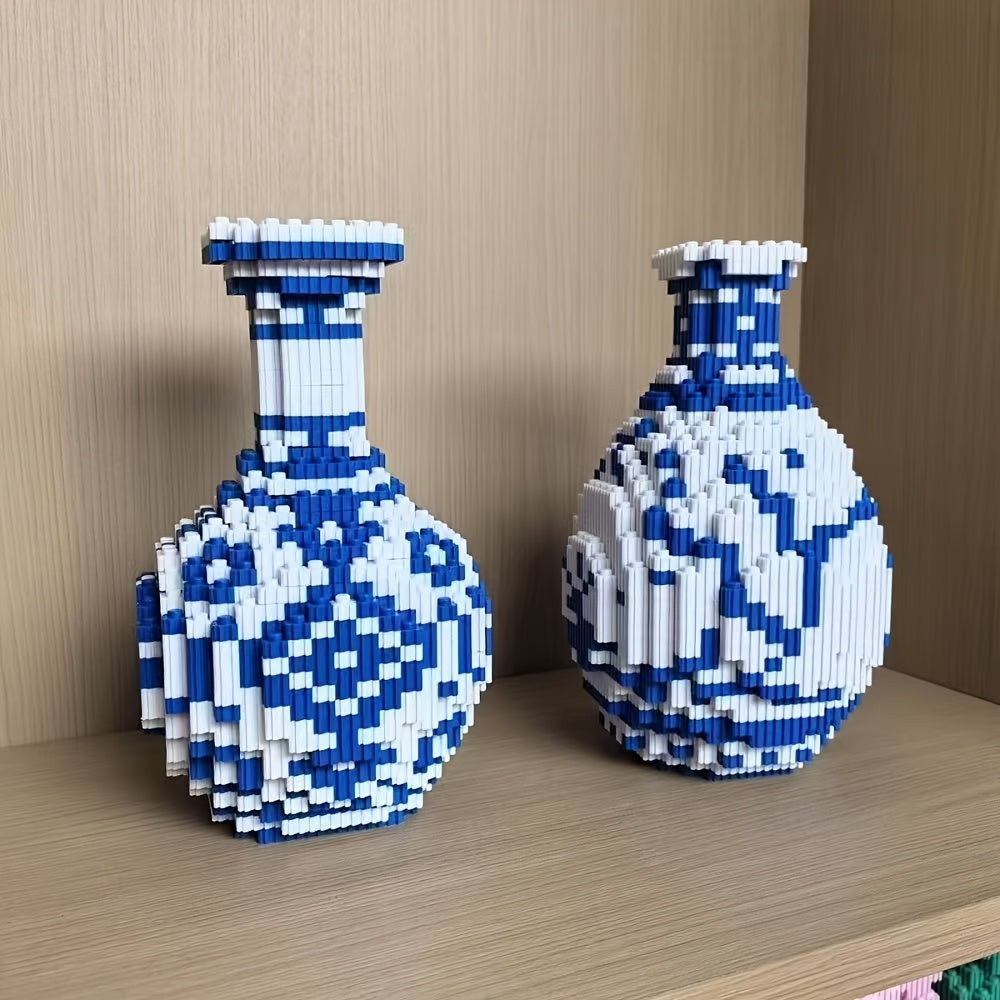 1500pcs 3D Ceramic Vase DIY Puzzle Kit Adult Assembly Model Set