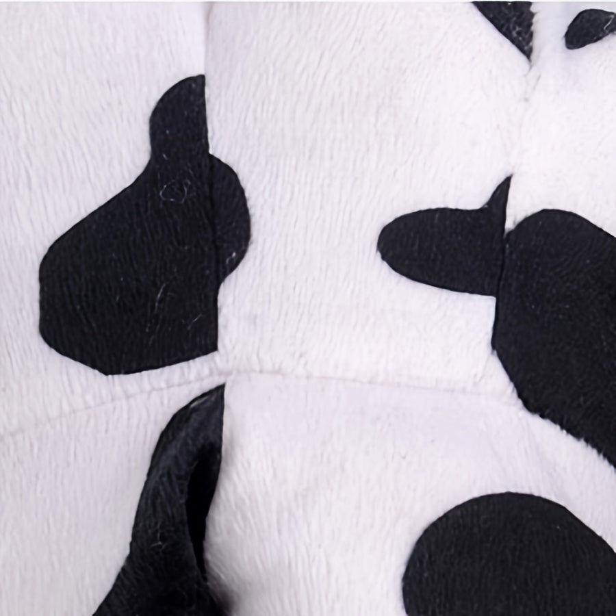 Cow Print Slip On House Shoes For Boys