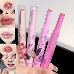 Solid Shimmer Lipstick Gloss 6 Colors Long Lasting Cosmetics