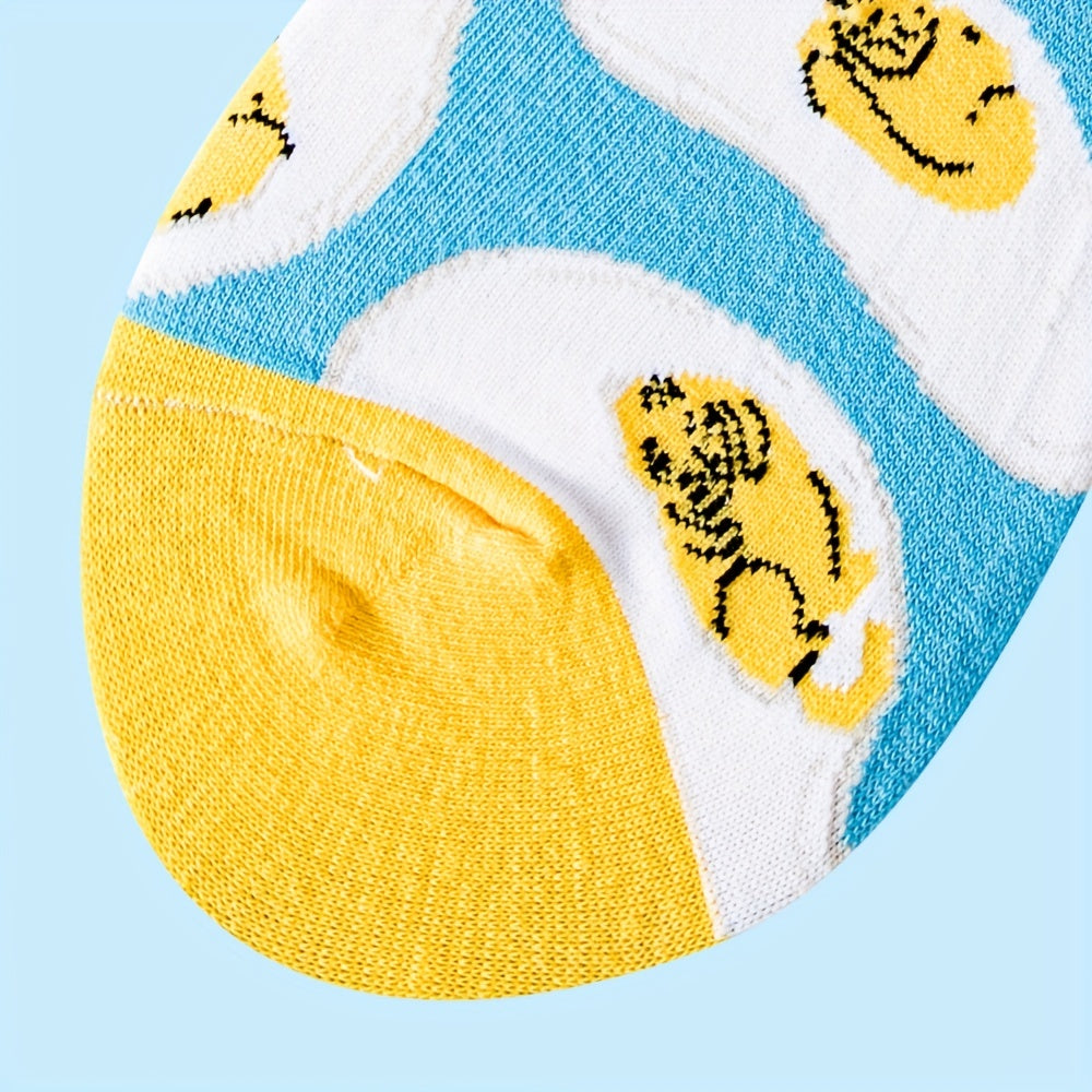 Cute Cartoon Cat Print Socks for Women