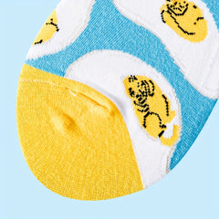 Cute Cartoon Cat Print Socks for Women