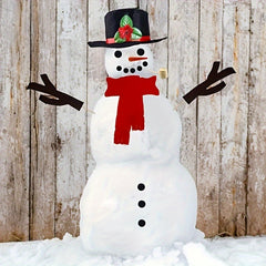 16pcs Snowman Decorating Making Kit Outdoor Christmas Party Decor