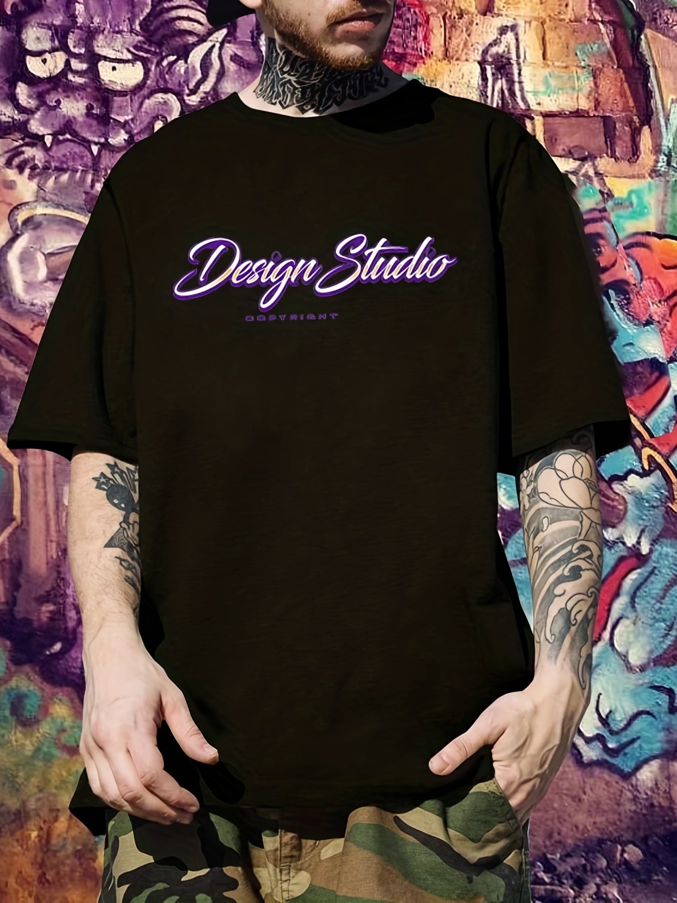 Men's Basketball Graphic T Shirt for Hip Hop Style