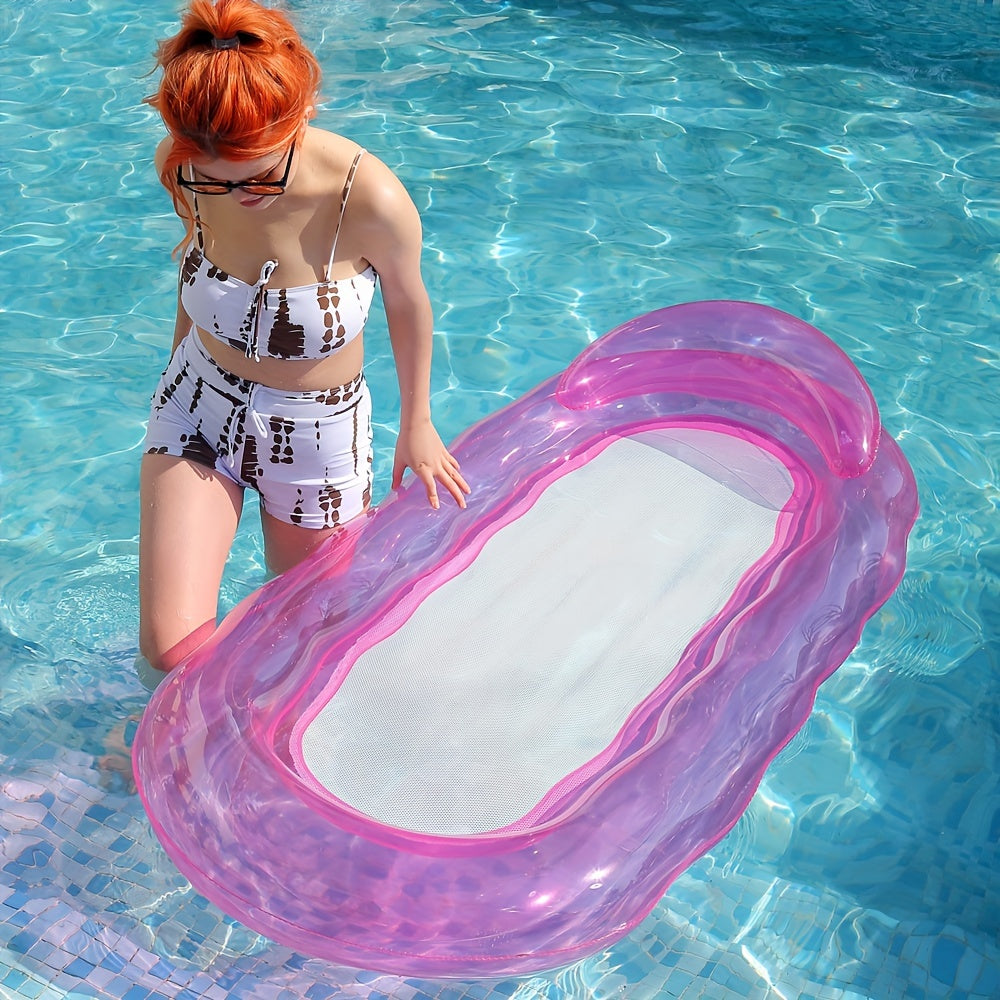 Inflatable Water Hammock with Backrest and Net