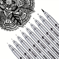 9pcs Micro Pen Fineliner Ink Pens for Sketching Manga Artist Illustration