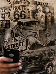 Route 167 & Classic Car Print Men's Short Sleeve T-shirt