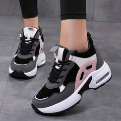 Women's Colorblock Platform Sneakers Air Cushion Outdoor Shoes