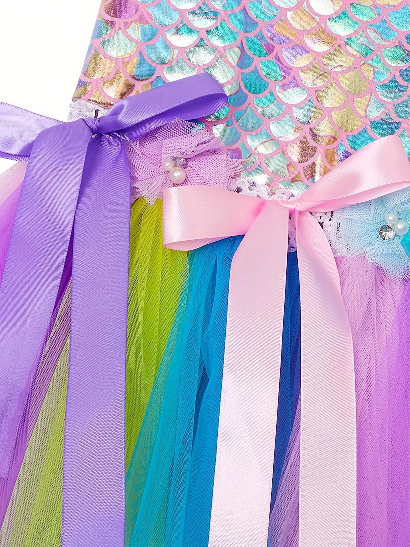 2pcs Mermaid Tutu Dress Halloween Costume