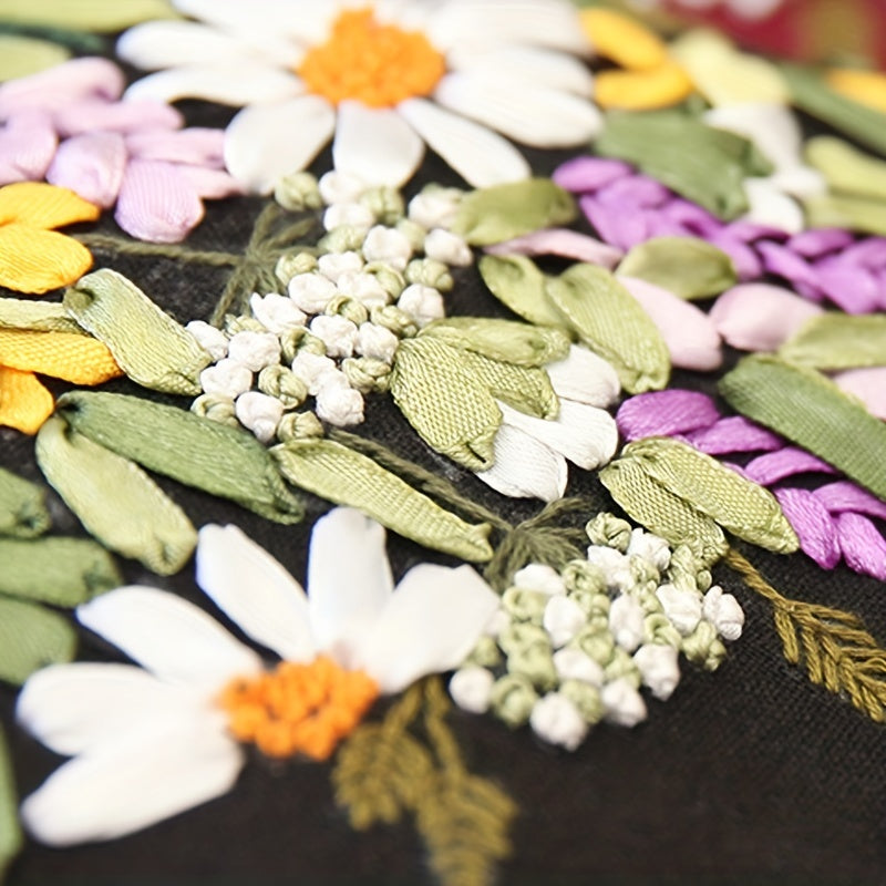 DIY Ribbon Embroidery Material Bag Kit