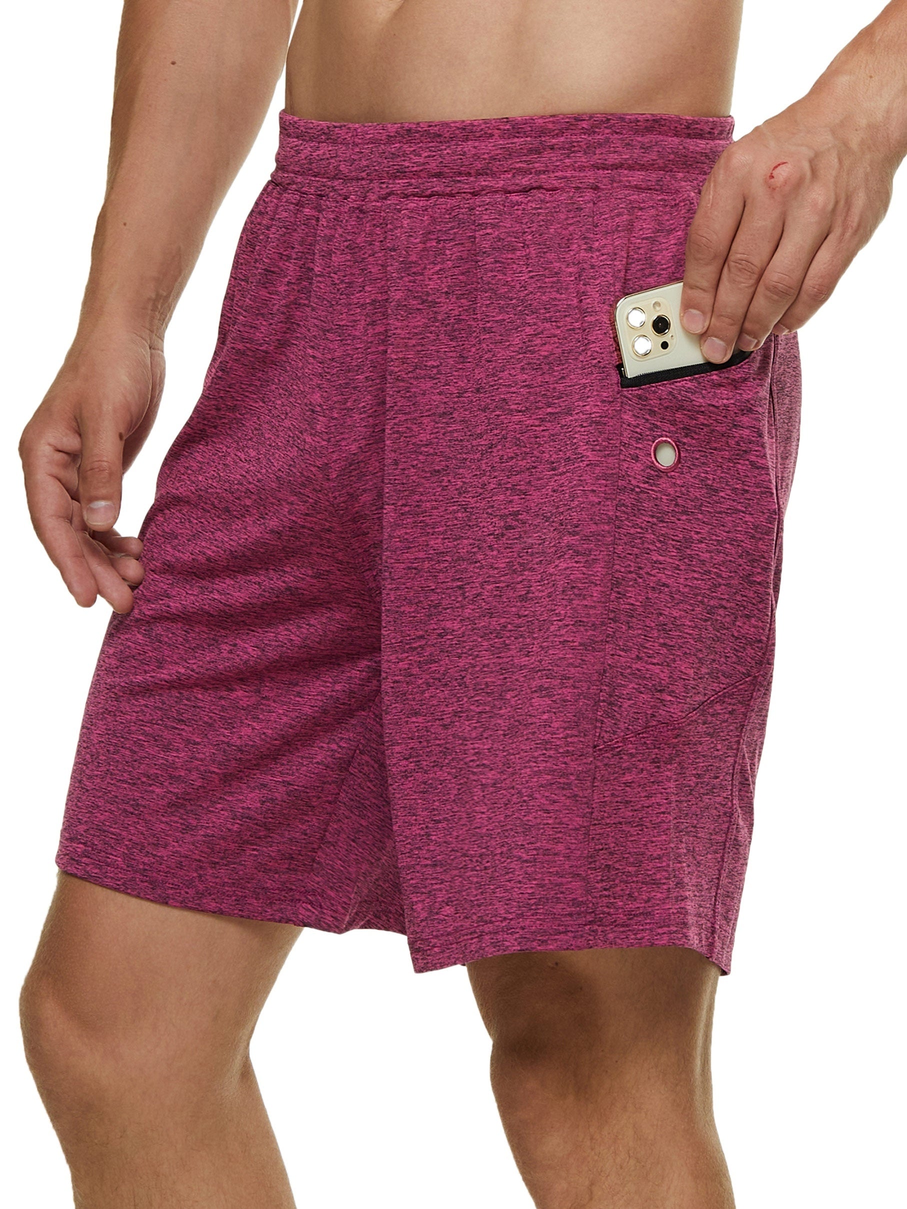 Men's Breathable Shorts with Pockets Drawstring Waist Loose Fit
