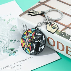 Boys Round Pendant Keychain Gift