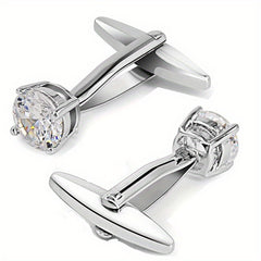 Sparkling Diamond Cufflinks Set for Wedding Parties