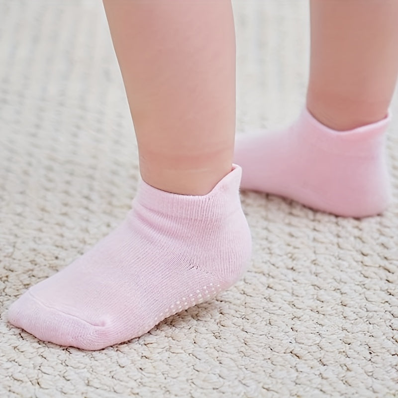 6 Pairs Anti Slip Baby Socks, Ankle Grip, Girls Boys