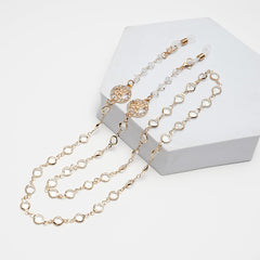 Bronze Glasses Chain Pendant Mask Earphone Holder Necklace