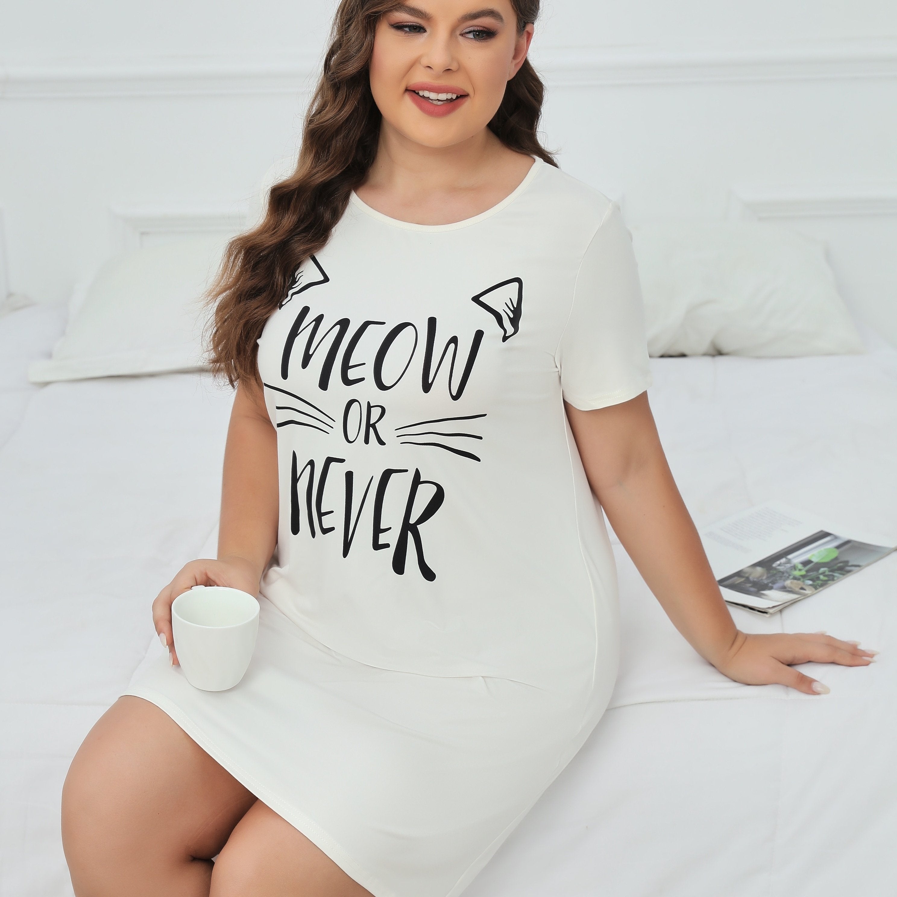 Letter Print Casual Loungewear Dress