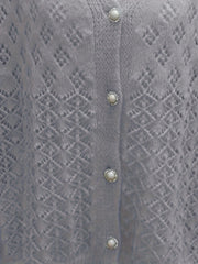 Casual Cardigan Women's Plus Solid Hollow Out Long Sleeve