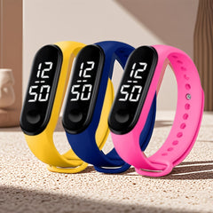 LED Touch Screen Sports Watches Digital Display PVC Strap Unisex