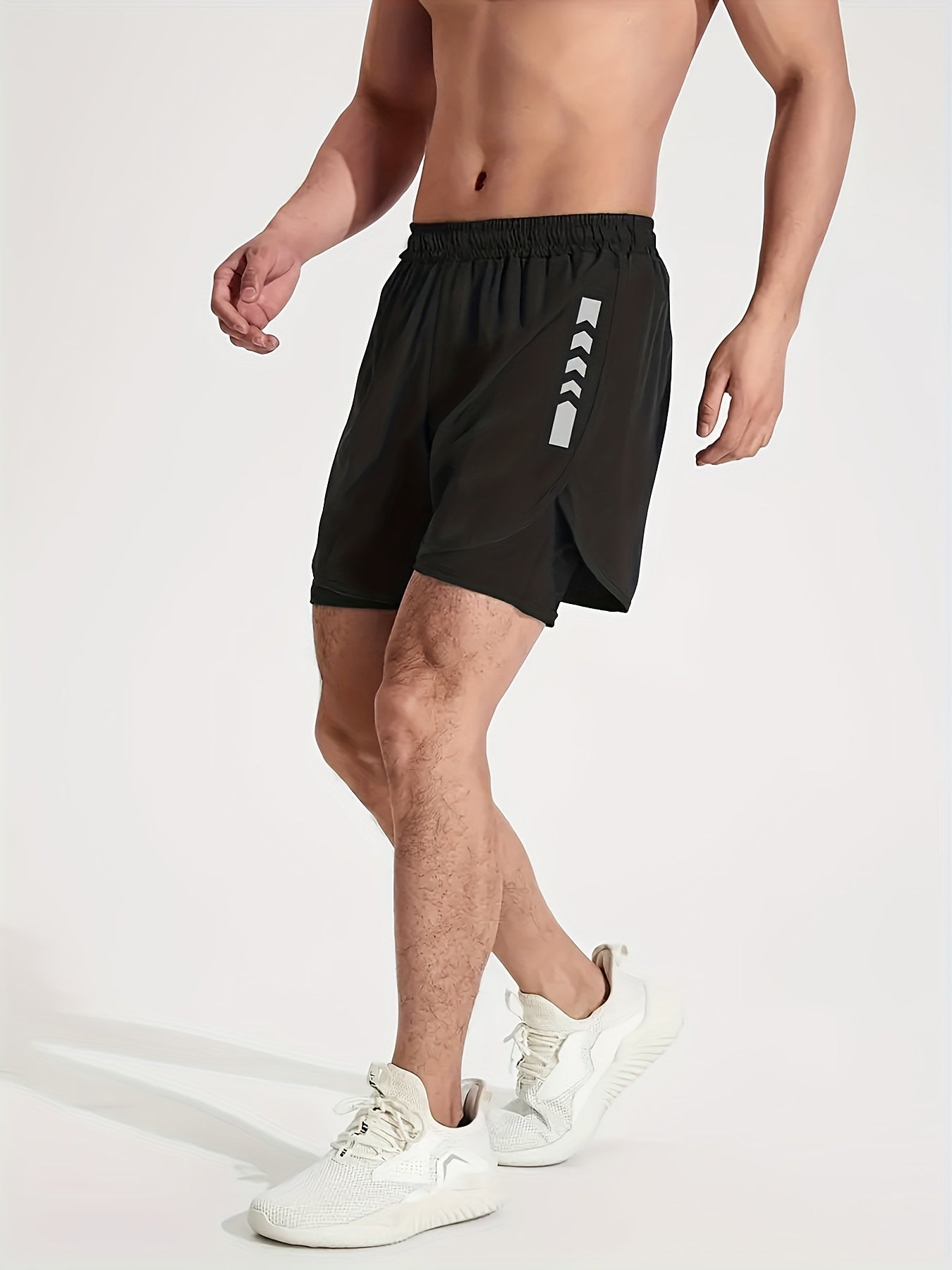 Men's 2 in 1 Quick Drying Sports Shorts for Gym Workout