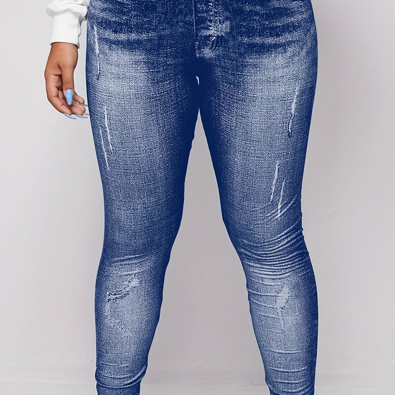 Cartoon Print Slim Jeggings Casual High Waist Long Leggings
