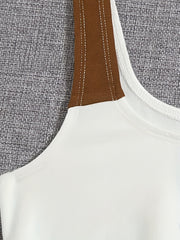Sleeveless Crop Tank Top & Elastic Waist Shorts Set