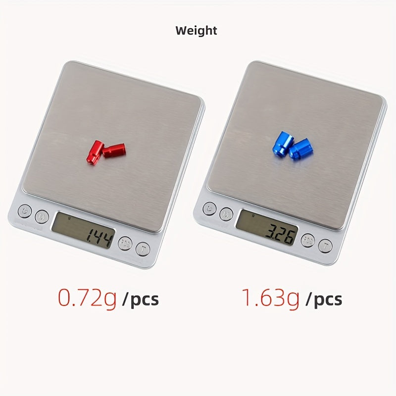 2PCS TOOPRE Bike Valve Caps Aluminum Alloy Vacuum Tire Law Compliant